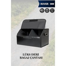 Automod Rover 800 Uyumlu Lüks Battal Boy Kapaklı Deri Siyah Çanta Premium