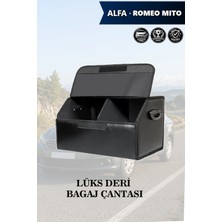 Automod Alfa Romeo Mito Uyumlu Kapaklı Deri Lüks Battal Boy Siyah Çanta Premium