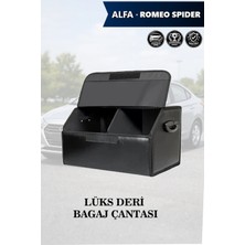 Automod Alfa Romeo Spider Uyumlu Deri Lüks Battal Boy Kapaklı Siyah Çanta Premium