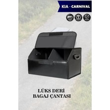 Automod Kia Carnival Uyumlu Battal Boy Deri Lüks Kapaklı Siyah Çanta Premium