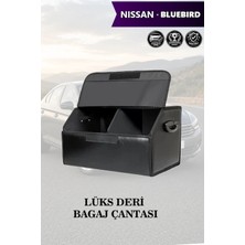 Automod Nissan Bluebird Uyumlu Lüks Deri Kapaklı Battal Boy Siyah Çanta Premium