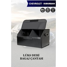 Automod Chevrolet Suburban Uyumlu Deri Lüks Kapaklı Battal Boy Siyah Çanta Premium
