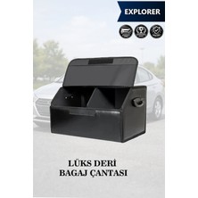 Automod Explorer Uyumlu Battal Boy Lüks Kapaklı Deri Siyah Çanta Premium