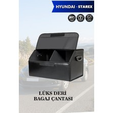 Automod Hyundai Starex Uyumlu Battal Boy Deri Kapaklı Lüks Siyah Çanta Premium