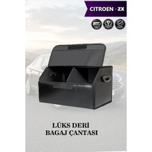 Automod Citroen Zx Uyumlu Battal Boy Lüks Deri Kapaklı Siyah Çanta Premium