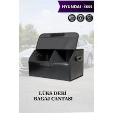 Automod Hyundai IX55 Uyumlu Deri Lüks Battal Boy Kapaklı Siyah Çanta Premium