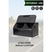 Automod Mitsubishi L200 Uyumlu Deri Battal Boy Kapaklı Lüks Siyah Çanta Premium