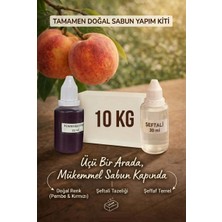 Organik Hekim Kendi Sabununu Yap! 10 kg Şeffaf Sabun Bazı + Şeftali Esansı +Pembe Kırmızı Boya