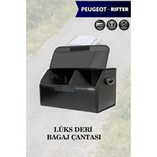 Automod Peugeot Rifter Uyumlu Lüks Kapaklı Deri Battal Boy Siyah Çanta Premium