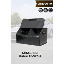 Automod Citroen Bx Uyumlu Battal Boy Kapaklı Deri Lüks Siyah Çanta Premium