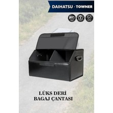 Automod Daihatsu Towner Uyumlu Lüks Battal Boy Deri Kapaklı Siyah Çanta Premium