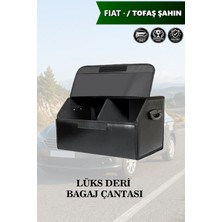 Automod Fiat  Tofas Sahin Uyumlu Lüks Kapaklı Battal Boy Deri Siyah Çanta Premium