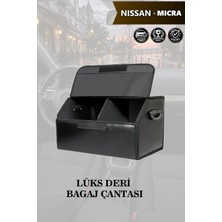 Automod Nissan Micra Uyumlu Deri Kapaklı Battal Boy Lüks Siyah Çanta Premium