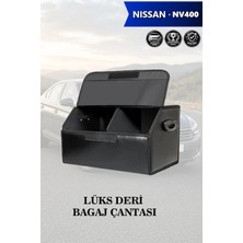 Automod Nissan NV400 Uyumlu Deri Battal Boy Kapaklı Lüks Siyah Çanta Premium