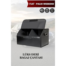 Automod Fiat Palio Weekend Uyumlu Deri Battal Boy Lüks Kapaklı Siyah Çanta Premium