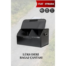 Automod Fiat Strada Uyumlu Kapaklı Lüks Deri Battal Boy Siyah Çanta Premium