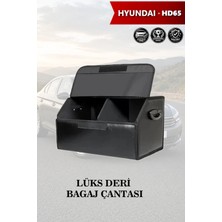 Automod Hyundai HD65 Uyumlu Kapaklı Lüks Deri Battal Boy Siyah Çanta Premium