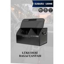 Automod Subaru Leone Uyumlu Deri Kapaklı Battal Boy Lüks Siyah Çanta Premium
