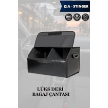 Automod Kia Stinger Uyumlu Battal Boy Deri Kapaklı Lüks Siyah Çanta Premium