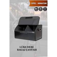 Automod Opel Senator Uyumlu Deri Kapaklı Lüks Battal Boy Siyah Çanta Premium