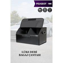 Automod Peugeot 106 Uyumlu Lüks Kapaklı Deri Battal Boy Siyah Çanta Premium