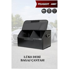 Automod Peugeot 4007 Uyumlu Battal Boy Kapaklı Lüks Deri Siyah Çanta Premium