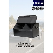 Automod Audi A8 Uyumlu Lüks Kapaklı Deri Battal Boy Siyah Çanta Premium