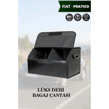 Automod Fiat Pratico Uyumlu Battal Boy Kapaklı Deri Lüks Siyah Çanta Premium