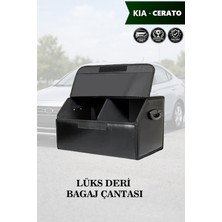Automod Kia Cerato Uyumlu Lüks Deri Kapaklı Battal Boy Siyah Çanta Premium