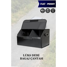 Automod Fiat Penny Uyumlu Lüks Deri Kapaklı Battal Boy Siyah Çanta Premium