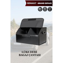 Automod Renault Grand Espace Uyumlu Deri Lüks Kapaklı Battal Boy Siyah Çanta Premium