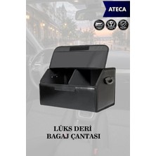 Automod Ateca Uyumlu Lüks Deri Battal Boy Kapaklı Siyah Çanta Premium