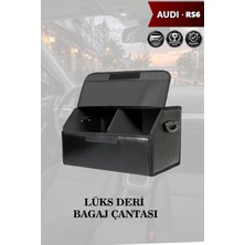 Automod Audi Rs6 Uyumlu Deri Lüks Battal Boy Kapaklı Siyah Çanta Premium