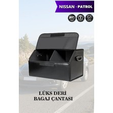 Automod Nissan Patrol Uyumlu Deri Lüks Kapaklı Battal Boy Siyah Çanta Premium