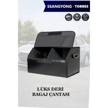 Automod Ssangyong Torres Uyumlu Kapaklı Battal Boy Deri Lüks Siyah Çanta Premium