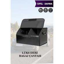 Automod Opel Zafira Uyumlu Battal Boy Deri Lüks Kapaklı Siyah Çanta Premium
