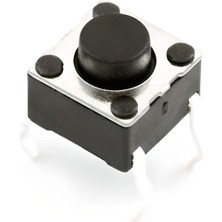 Fapatech 4 Pinli Push Buton - Siyah (6X6X5MM) - 5 Adet