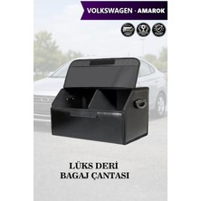 Automod Volkswagen Amarok Uyumlu Kapaklı Deri Lüks Battal Boy Siyah Çanta Premium