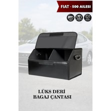 Automod Fiat 500 Ailesi Uyumlu Kapaklı Battal Boy Deri Lüks Siyah Çanta Premium
