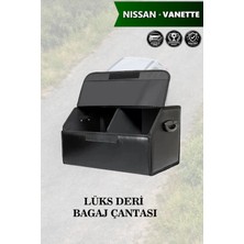 Automod Nissan Vanette Uyumlu Deri Kapaklı Lüks Battal Boy Siyah Çanta Premium