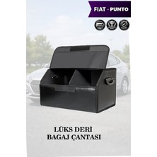 Automod Fiat Punto Uyumlu Battal Boy Deri Kapaklı Lüks Siyah Çanta Premium