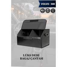 Automod Volvo 560 Uyumlu Deri Kapaklı Lüks Battal Boy Siyah Çanta Premium