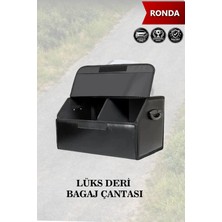 Automod Ronda Uyumlu Kapaklı Battal Boy Lüks Deri Siyah Çanta Premium