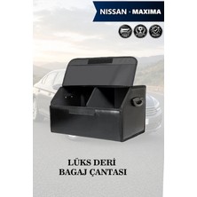 Automod Nissan Maxima Uyumlu Lüks Deri Kapaklı Battal Boy Siyah Çanta Premium