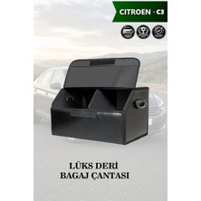 Automod Citroen C3 Uyumlu Battal Boy Kapaklı Deri Lüks Siyah Çanta Premium