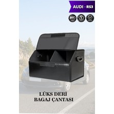 Automod Audi Rs3 Uyumlu Deri Battal Boy Kapaklı Lüks Siyah Çanta Premium