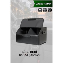 Automod Dacia Lodgy Uyumlu Battal Boy Deri Lüks Kapaklı Siyah Çanta Premium
