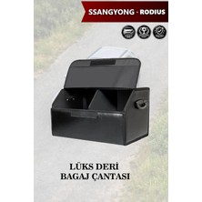 Automod Ssangyong Rodius Uyumlu Deri Kapaklı Lüks Battal Boy Siyah Çanta Premium