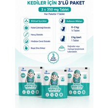 Petcura Herbal Worm Stop Bitkisel Içerikli Kedi Tableti 3 x 350 Mg Avantaj Paketi