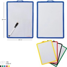Ark 4721 Yazi Tahtasi Kareli & Kılavuz Çizgili Beyaz 235X350MM+KALEM